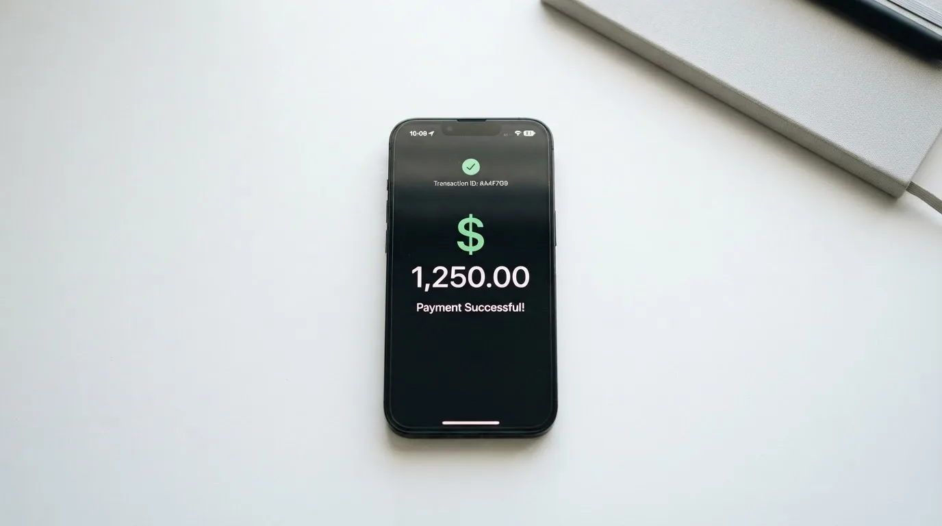 Телефон с экраном перевода стейблкоина